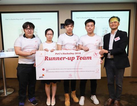 Winning Runner-up Team in PwC's HackaDay 2018