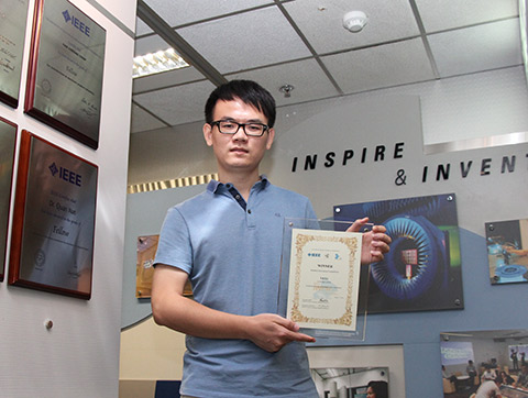 PhD Student Winning First Prize of Student Innovation Competition in the 2014 IEEE International Workshop on Electromagnetics