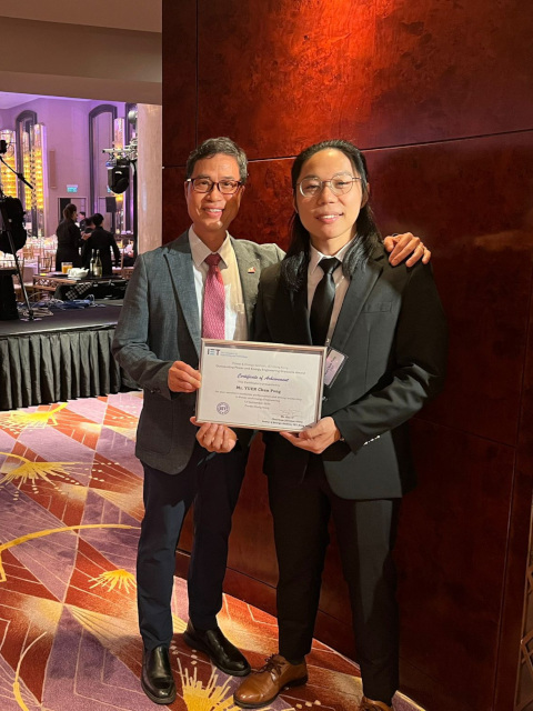 ELEL Graduate Winning Outstanding Power and Energy Engineering Graduate Award by IET