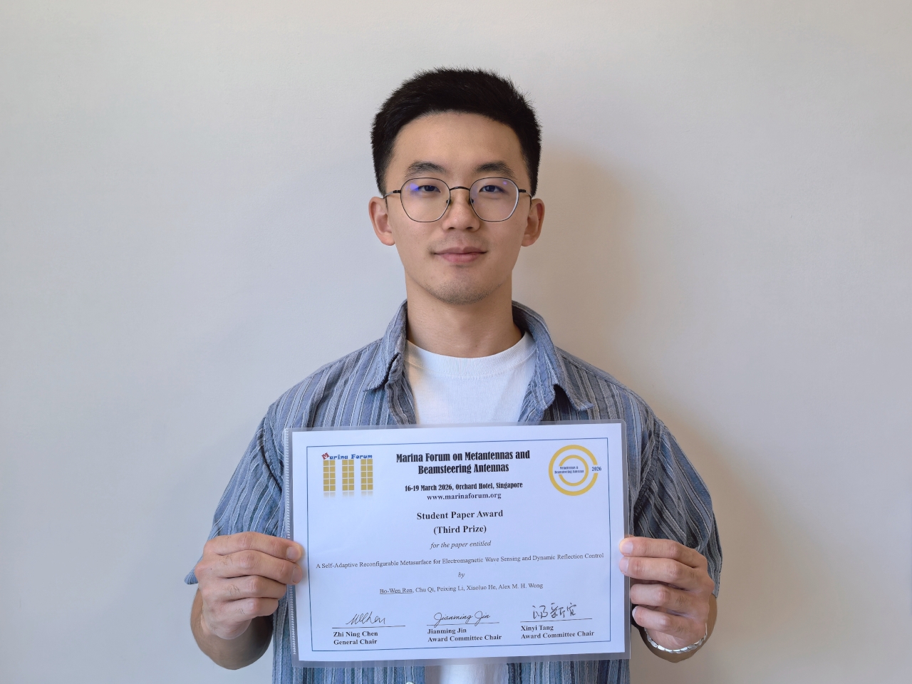 PhD Graduate Winning Student Paper Award (Third Prize) at Marina Forum 2026