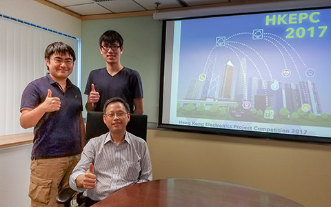 Winning 1st & 2nd Runner-up in the HKIE Electronics Project Competition 2017