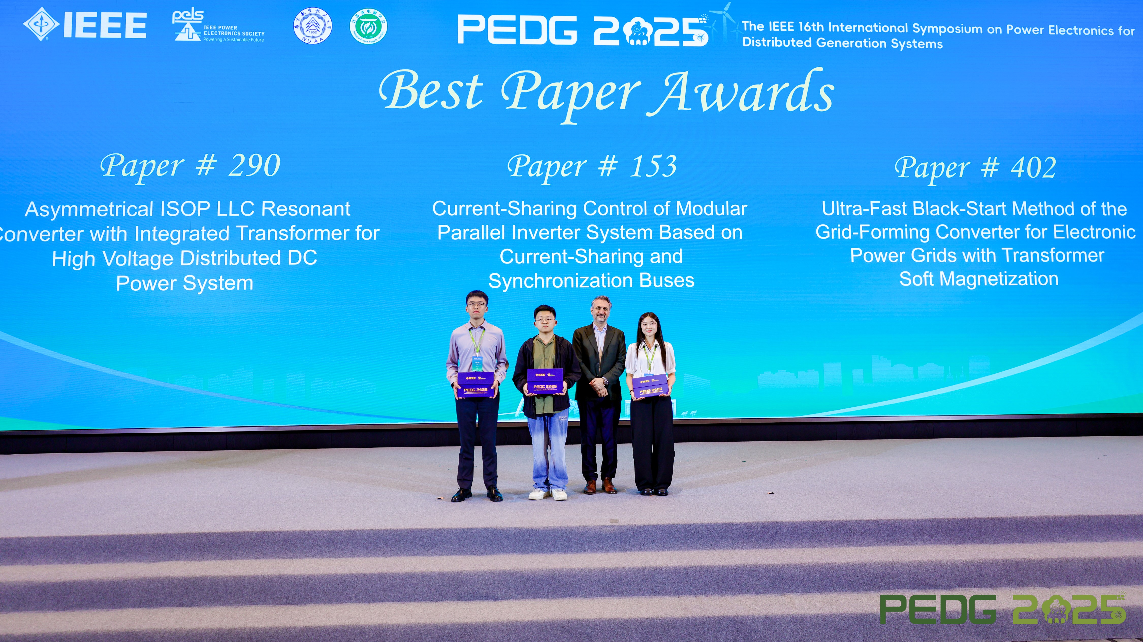Winning Best Paper Award at IEEE 16th International Symposium on Power Electronics for Distributed Generation Systems